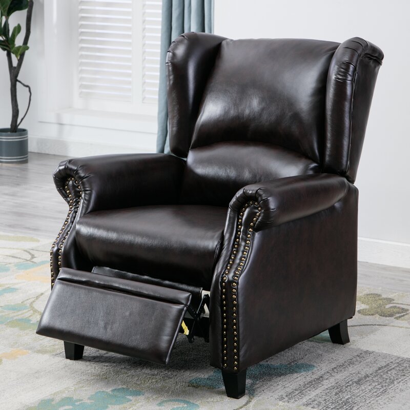 Push Back Recliner Chair%252C Wingback Accent Club Chair For Living Room 